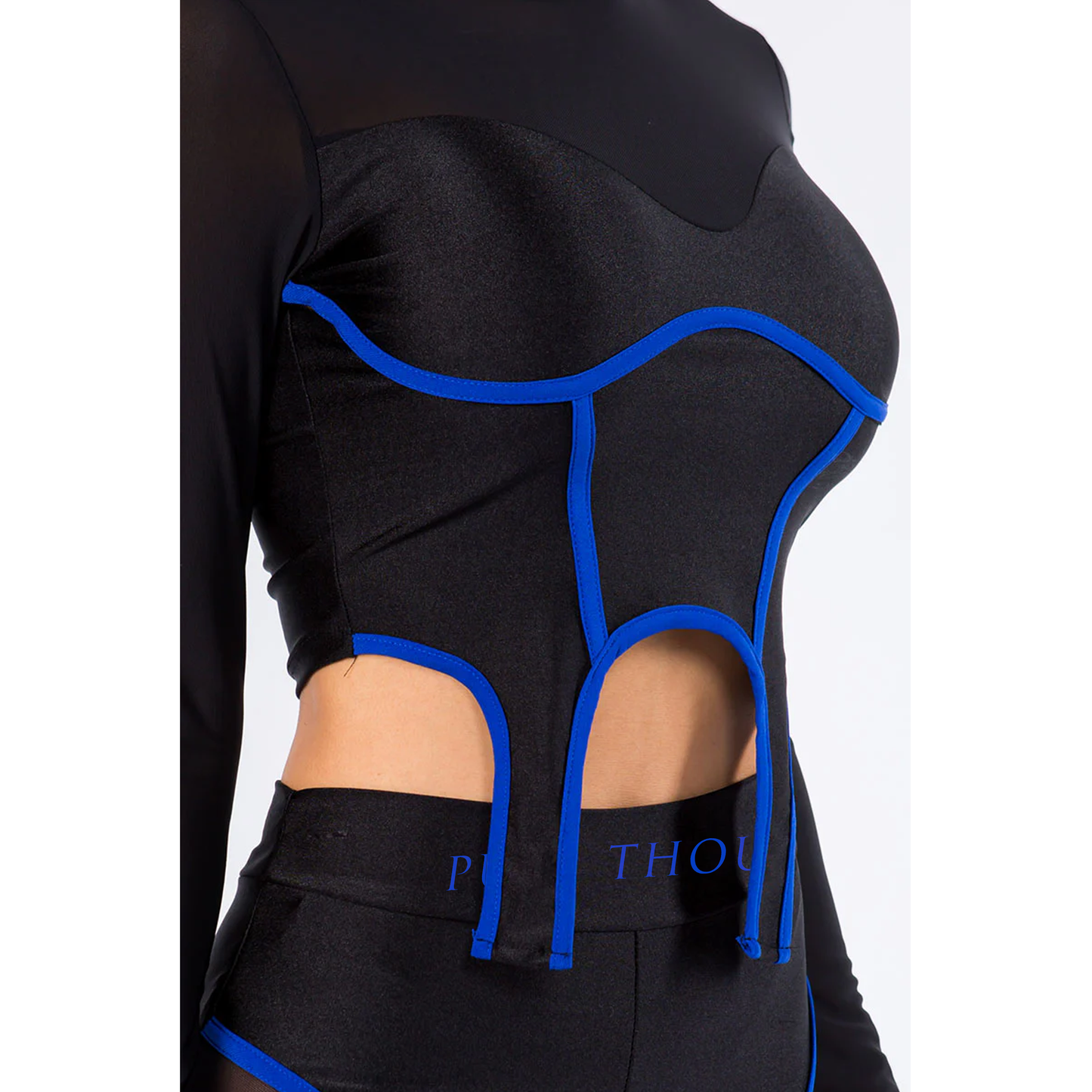 PT 2-Piece Mesh Contrast Legging Set