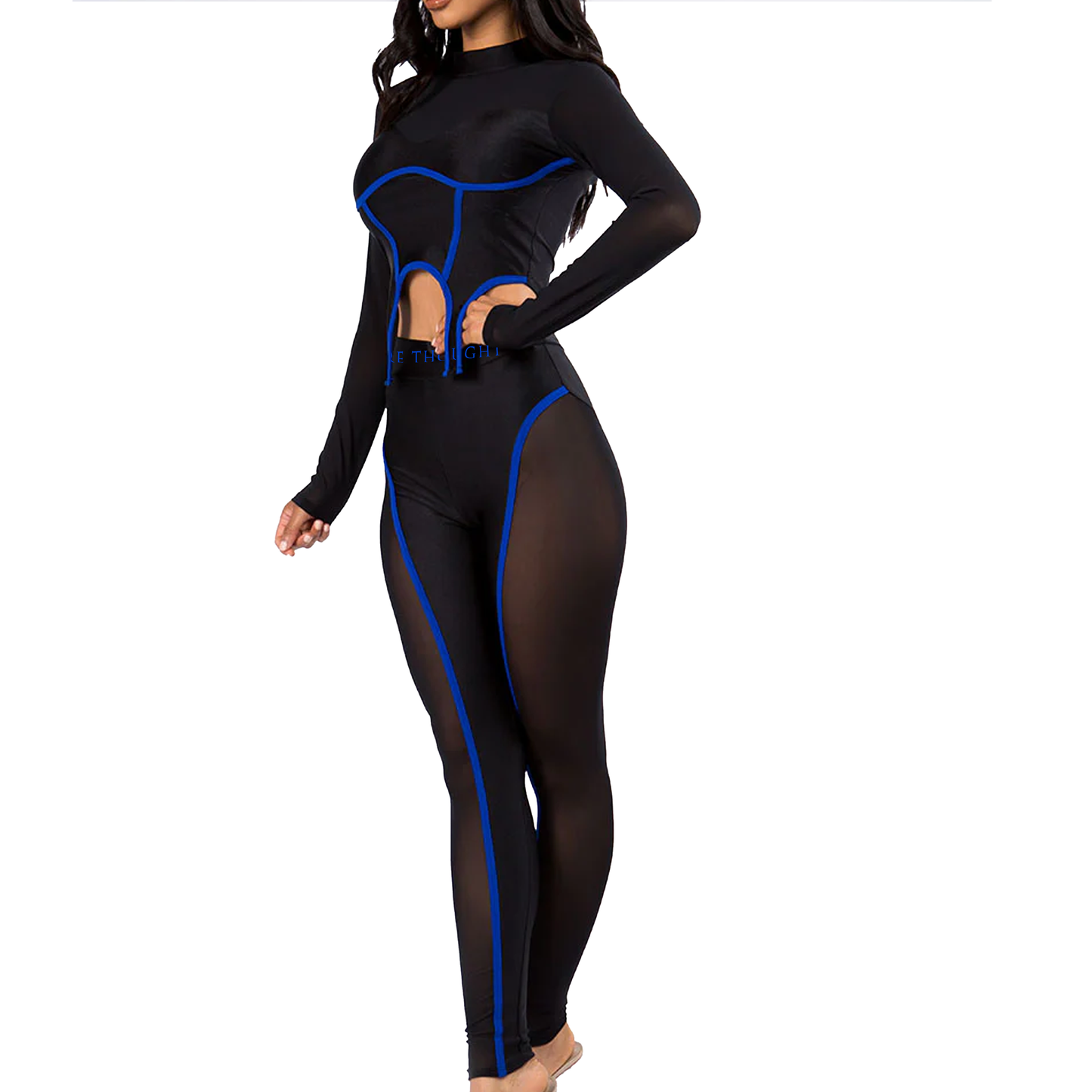 PT 2-Piece Mesh Contrast Legging Set