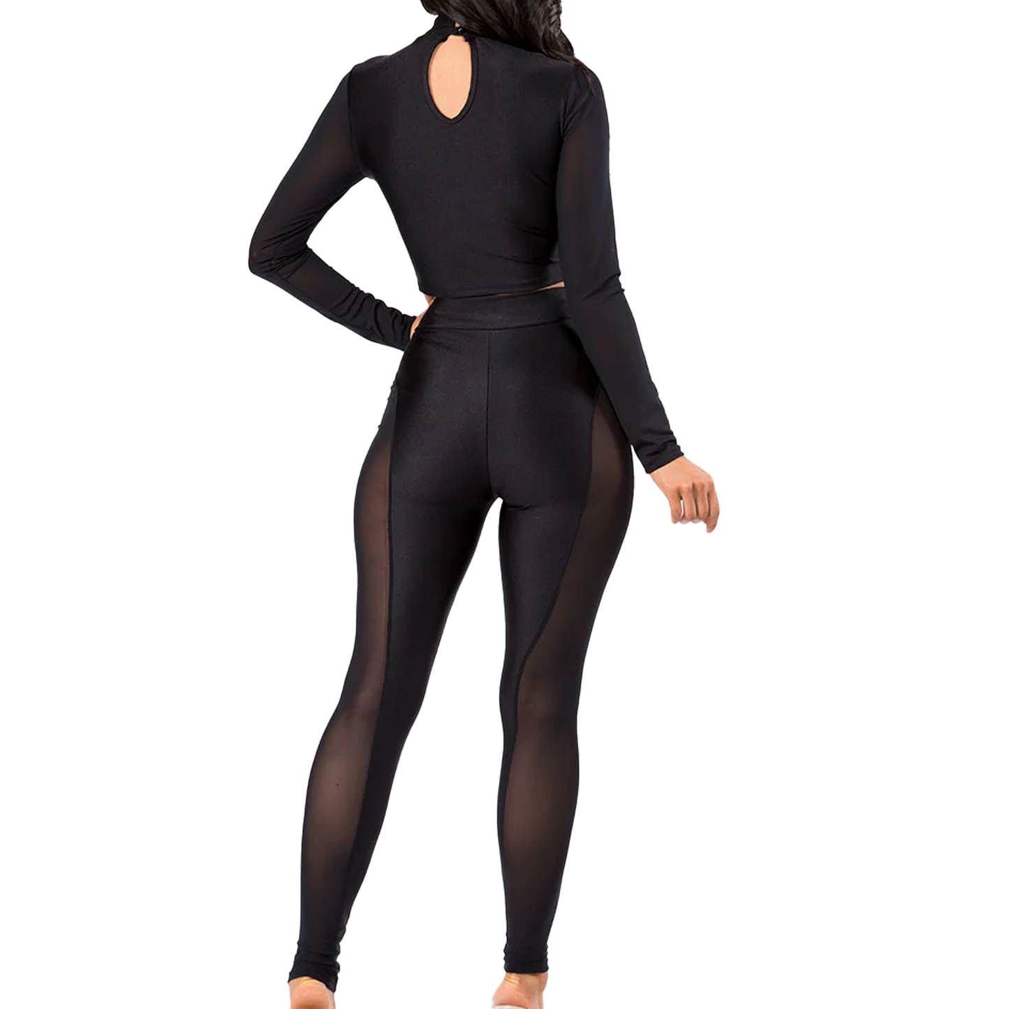 PT 2-Piece Mesh Contrast Legging Set