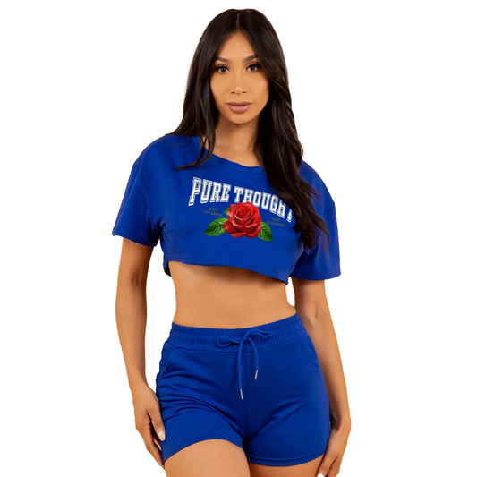 PT Women's Matching 2pc cropped set