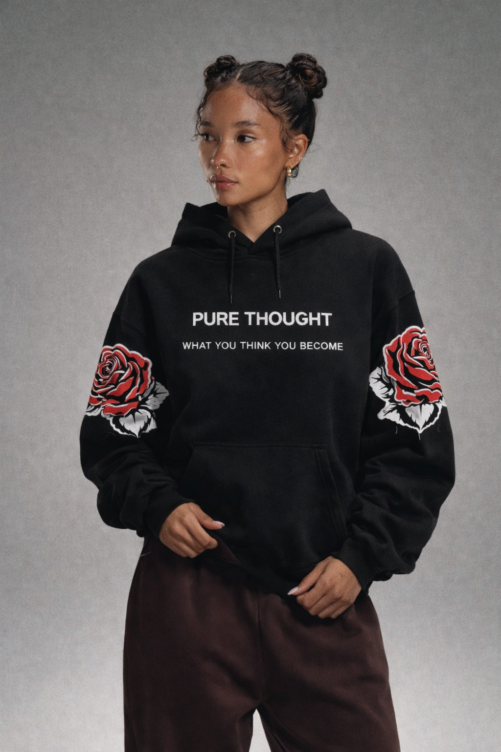 Pure Thought “You Become” Rose Hoodie