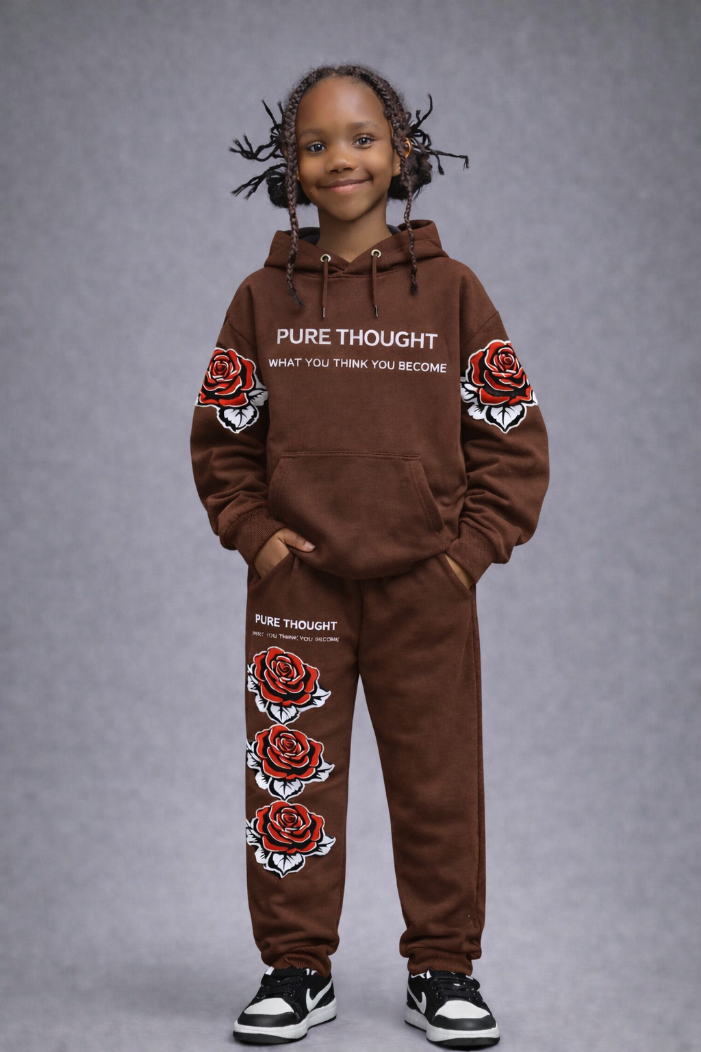 (Kids) Pure Thought “You Become” Rose Hoodie