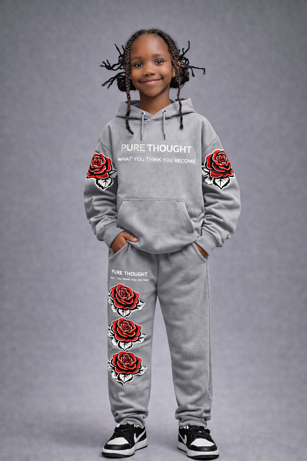 (Kids) Pure Thought “You Become” Rose Hoodie