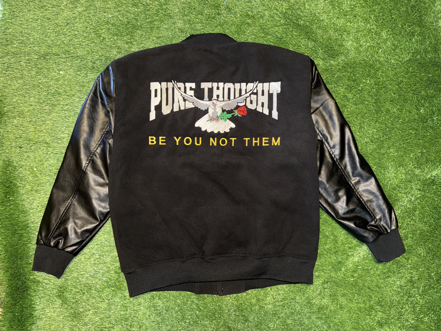 Pure Thought Custom Embroidery Letterman Jacket